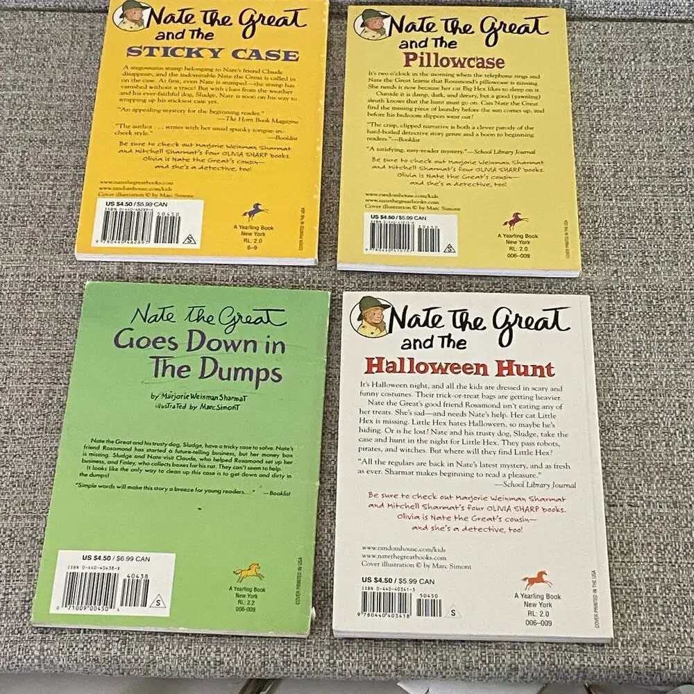Nate The Great Book Lot 4 Marjorie Sharmat Kids Beginner Reader Chapter Books - Picture 2 of 9